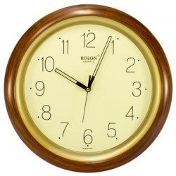 Часы настенные Rikon, коричневый 10751 Brown Wood